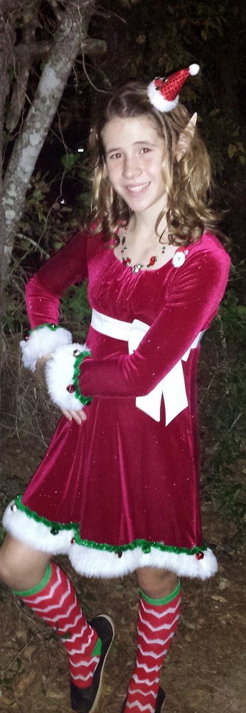 ASHLEY ANN HOLIDAY RED DRESS - Picture 2 of 8